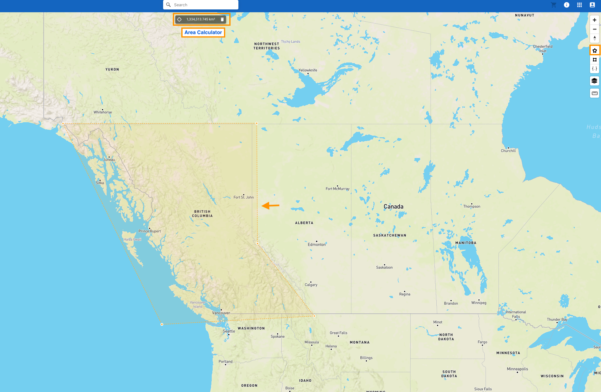 EarthPlatform Polygon Area Calculator