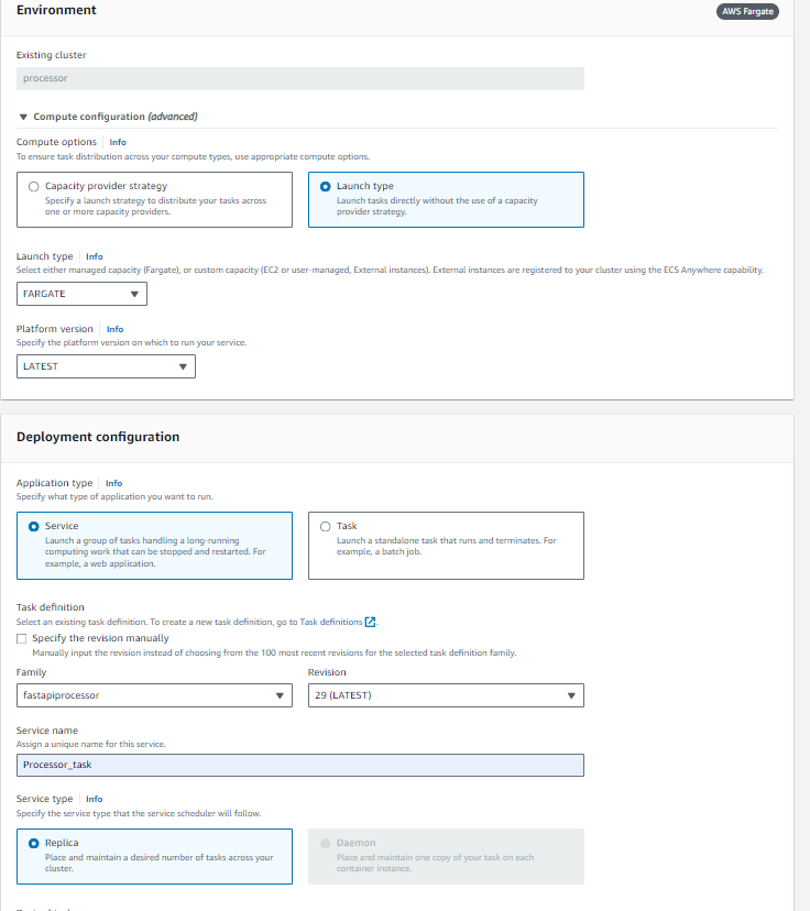 ECS Service creation Create ECS Service