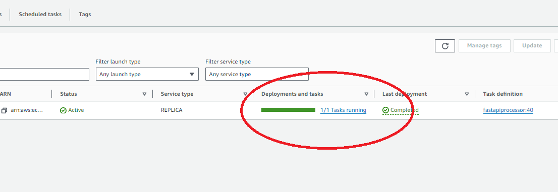 ECS Task check ECS Task check
