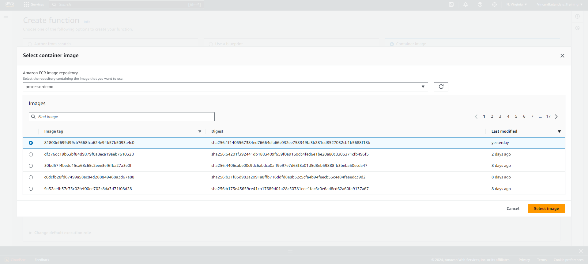 Lambda Function creation Create Lambda